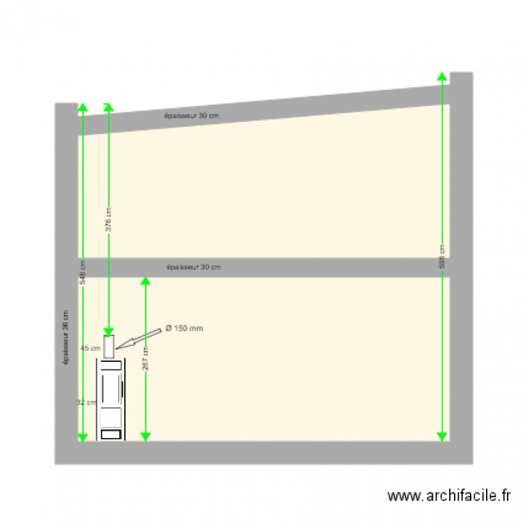 Plan coupe fumisterie. Plan de 0 pièce et 0 m2