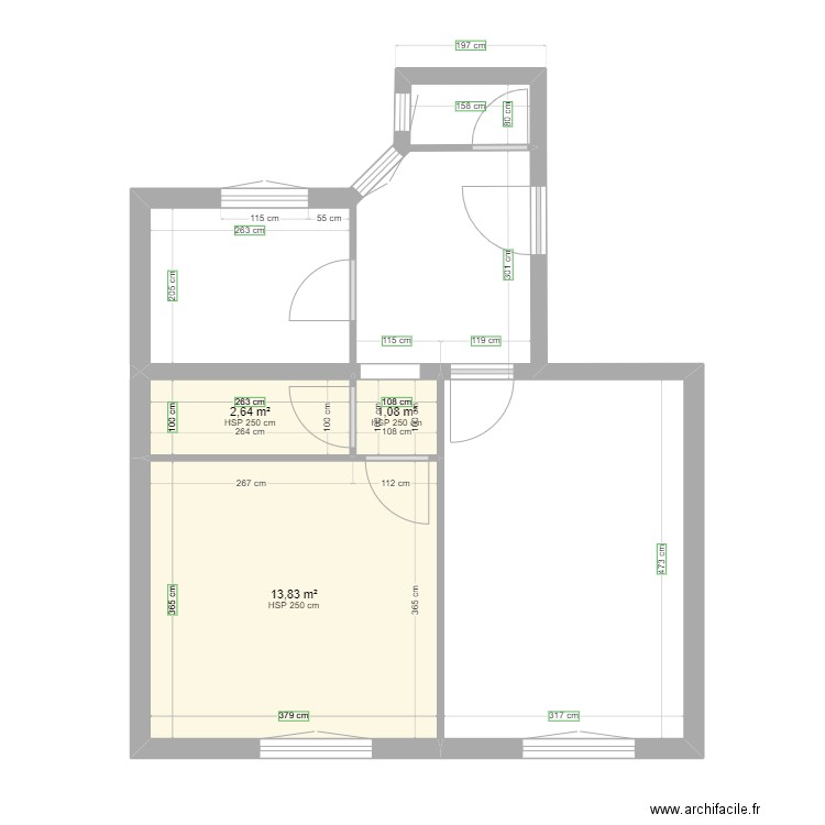 SCI MAM. Plan de 3 pièces et 18 m2