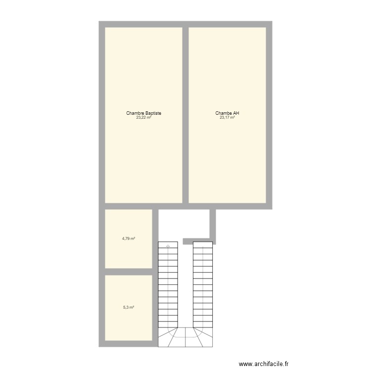 2ème Etage Villa S. Plan de 4 pièces et 56 m2
