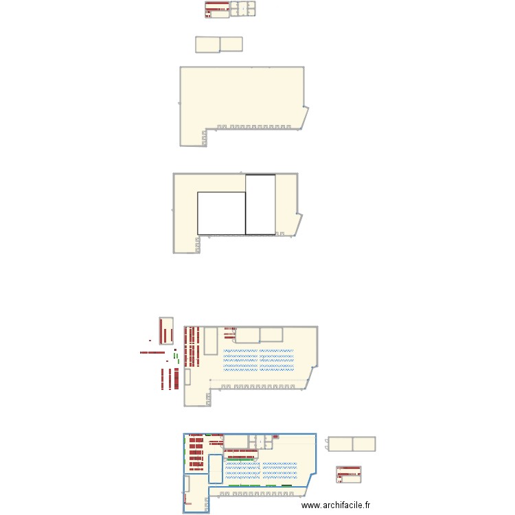 Frigo. Plan de 36 pièces et -4255 m2