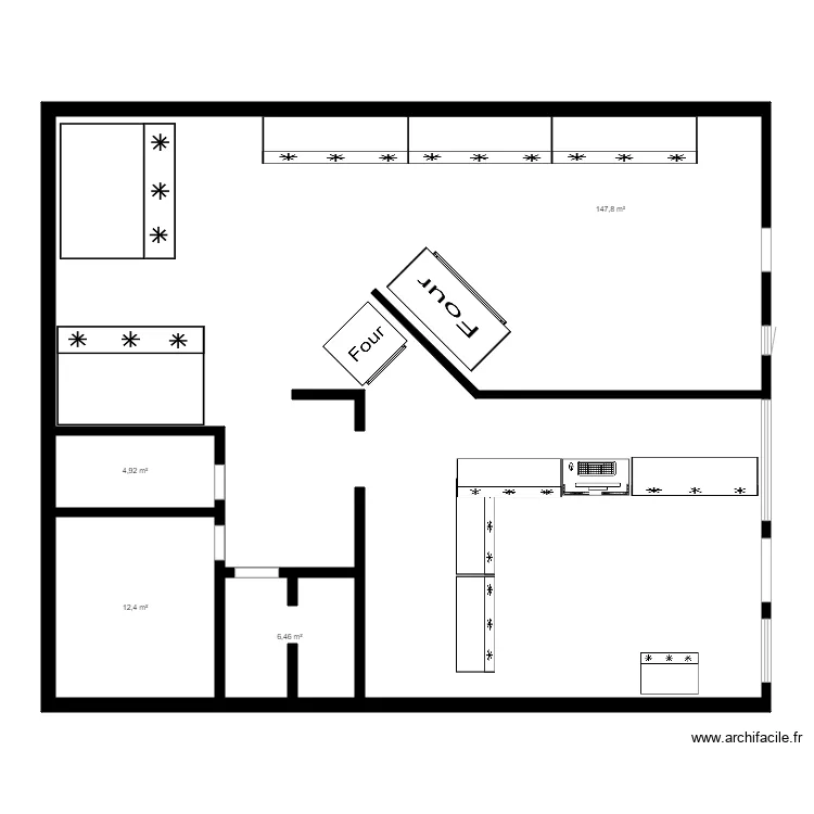 boulangerie place des bouleaux Cr&eacute;teil . Plan de 