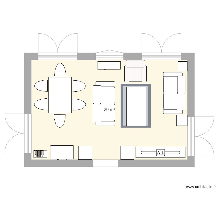 Plan Salon Salle à Manger 20m2