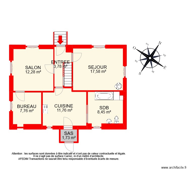 BI 12186 ETAGE . Plan de 0 pièce et 0 m2