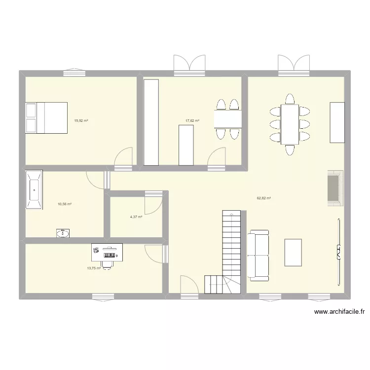 rez de chauss&eacute;. Plan de 