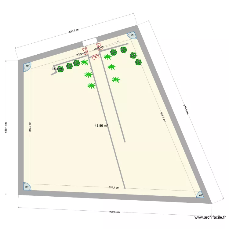 plan masse Mirabello. Plan de 