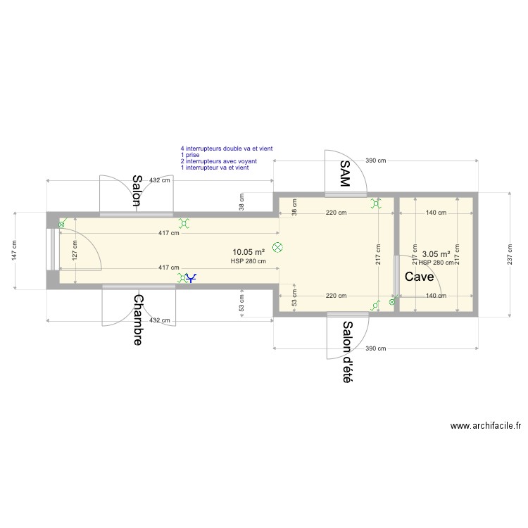 Maison de Emmanuel  Couloir plan éléctrique. Plan de 0 pièce et 0 m2