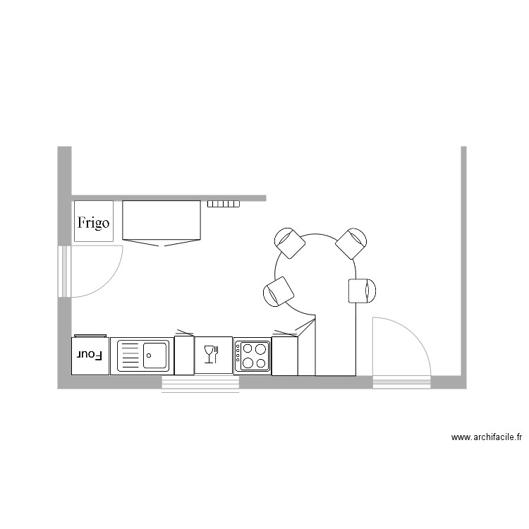 cuisine. Plan de 0 pièce et 0 m2