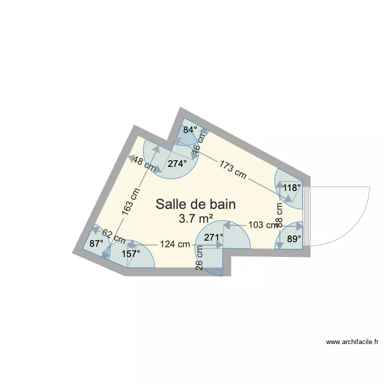 salle de bain. Plan de salle de bain. Plan de