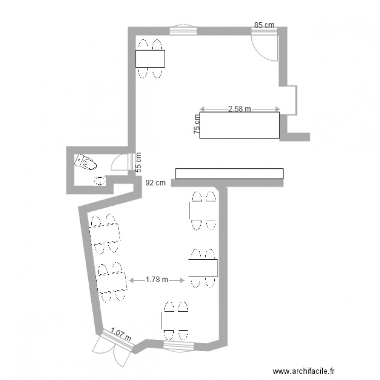 BAR LA PLANET. Plan de 0 pièce et 0 m2