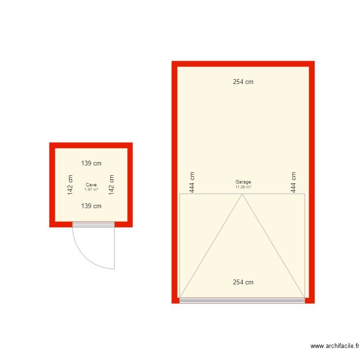 BI 3642 cave et garage côté. Plan de 0 pièce et 0 m2