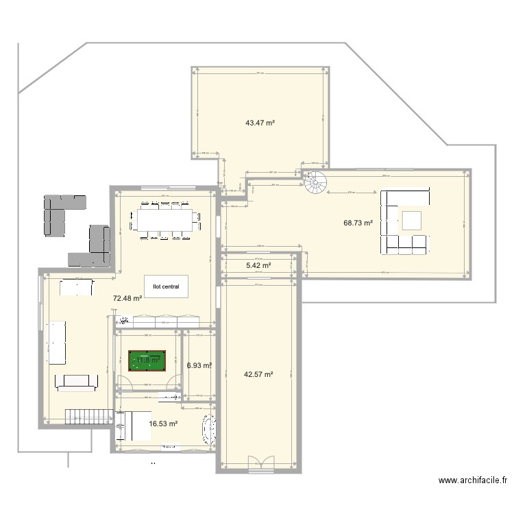 dodod. Plan de 0 pièce et 0 m2