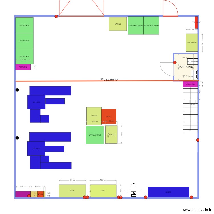 NX LOCAL V2. Plan de 1 pièce et 3 m2