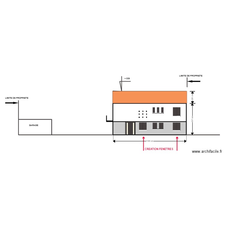 Facade Est Poli Projet. Plan de 0 pièce et 0 m2