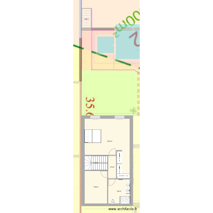 Draft maison. Plan de 26 pièces et 441 m2