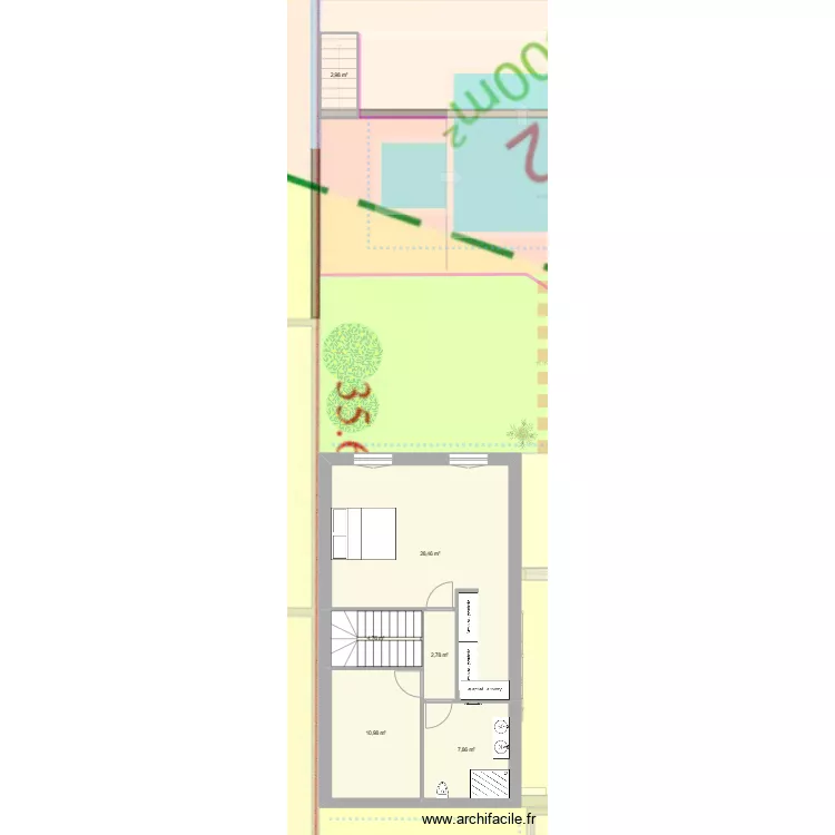 Draft maison. Plan de 
