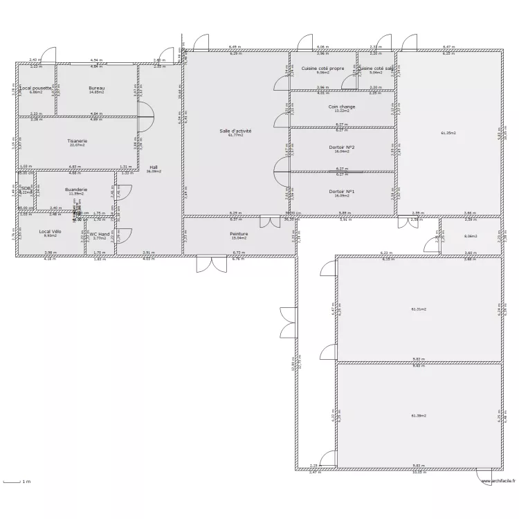 Projet Creche V1 -  Bungalow Giono. Plan de 