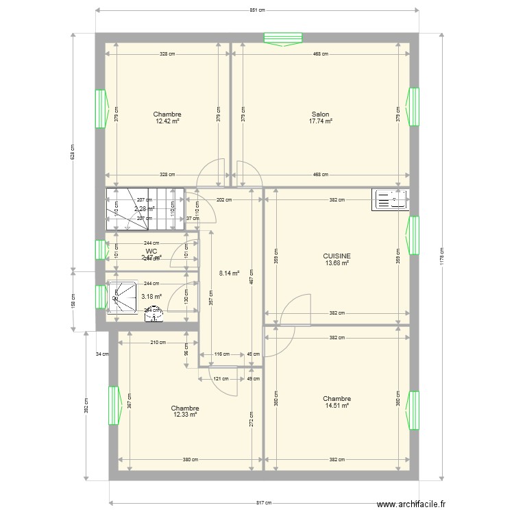 BENRABAH. Plan de 0 pièce et 0 m2