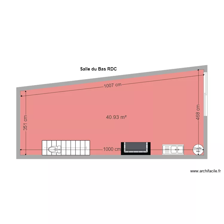 salle du bas chasse . Plan de 