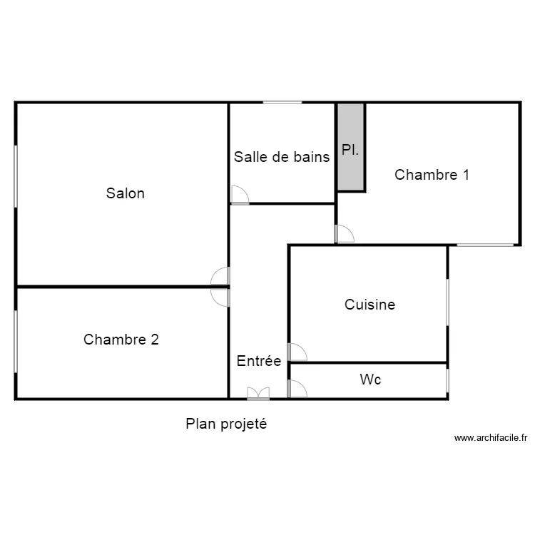 plan tsin projet&eacute;. Plan de 