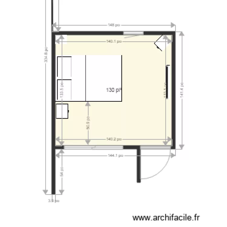 Pi&egrave;ce CC1 QB. Plan de 