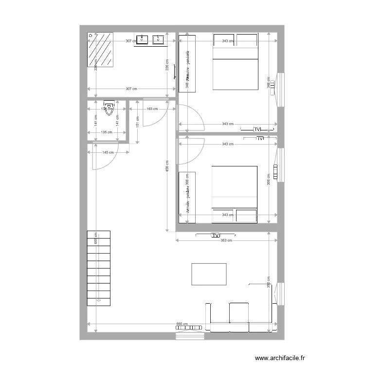 channel log 1Etage. Plan de 