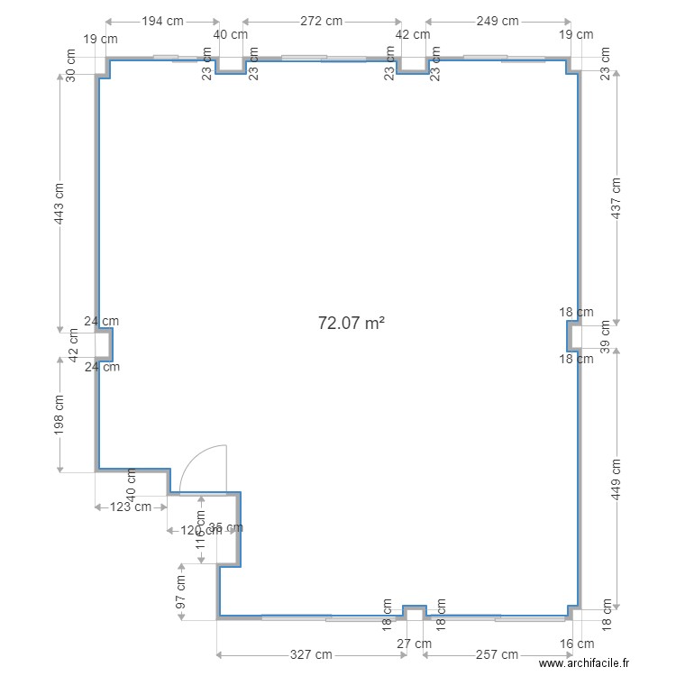 Appart Arene découpe. Plan de 0 pièce et 0 m2