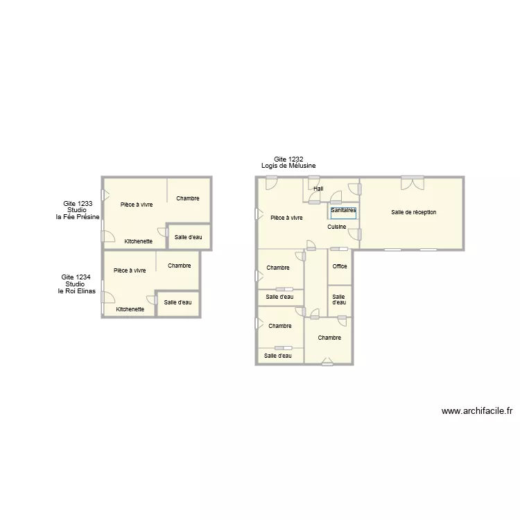 1232 1233 1234 et 1235 Werkoff. Plan de 