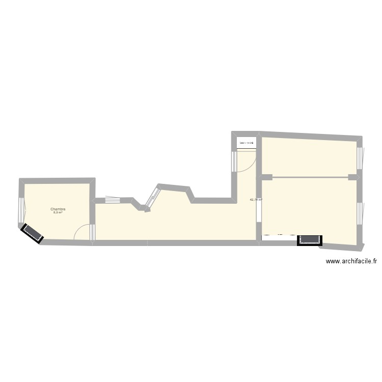 Plan appartement Danton VIERGE. Plan de 0 pièce et 0 m2
