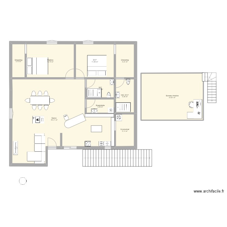 IDA. Plan de 10 pièces et 132 m2