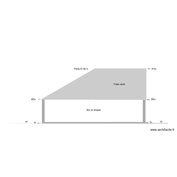 Plan de facade Est 2-1existant. Plan de 
