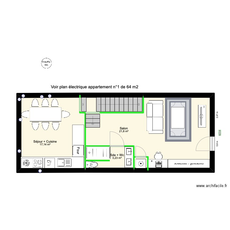 APT n°4 76 m2. Plan de 0 pièce et 0 m2
