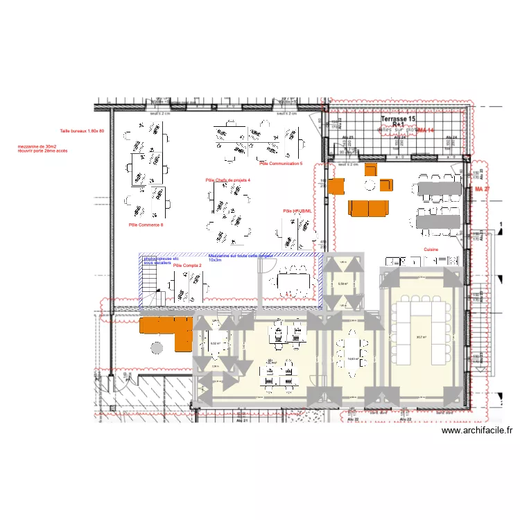 Lorient bureau v4. Plan de 