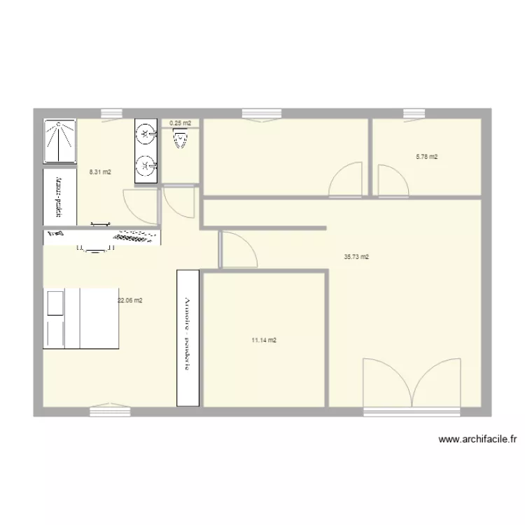 Etage du bas . Plan de 