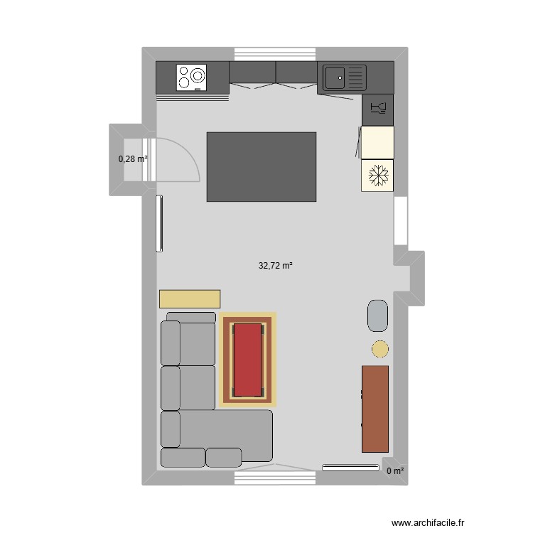 Salon redisposition. Plan de 0 pièce et 0 m2