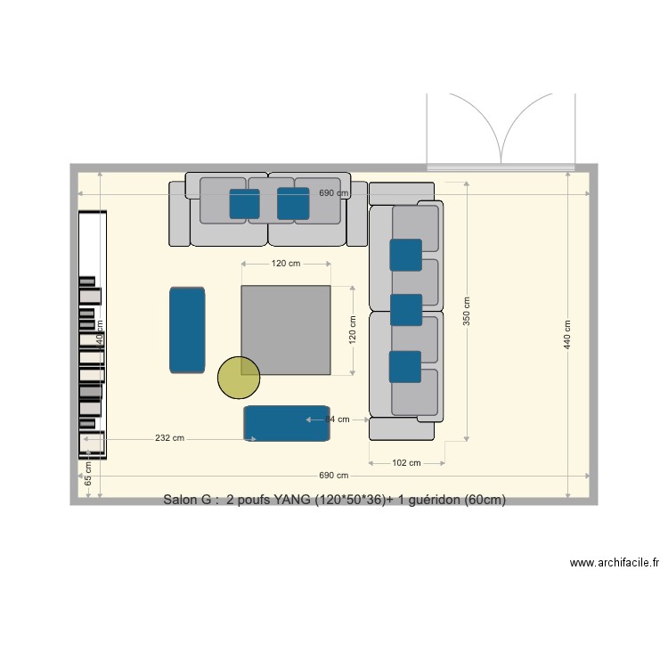 SALON G. Plan de 0 pièce et 0 m2