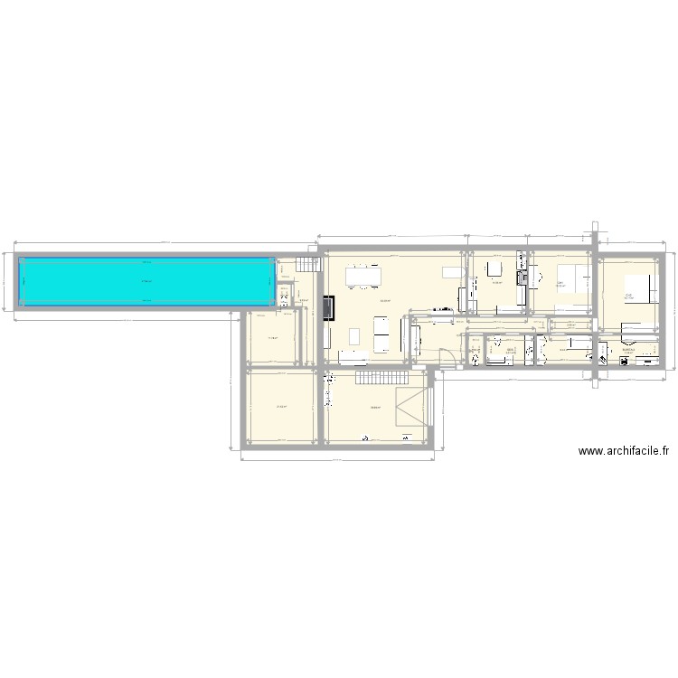 Vedrin 1 annexe et piscine 2. Plan de 0 pièce et 0 m2