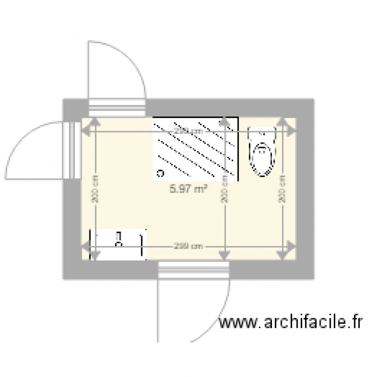 sdb manou 2. Plan de 0 pièce et 0 m2