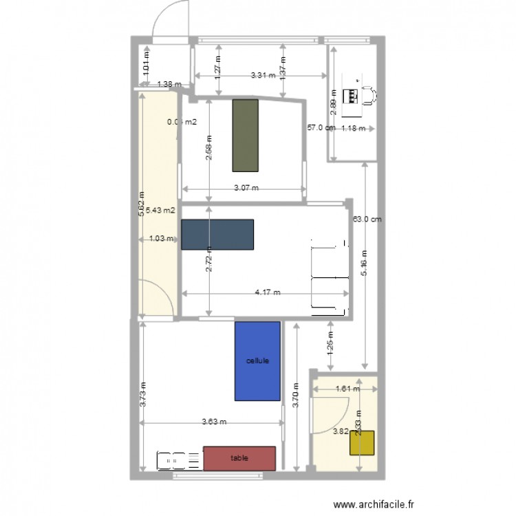 CHAMBRE FUNERAIRE 5. Plan de 0 pièce et 0 m2