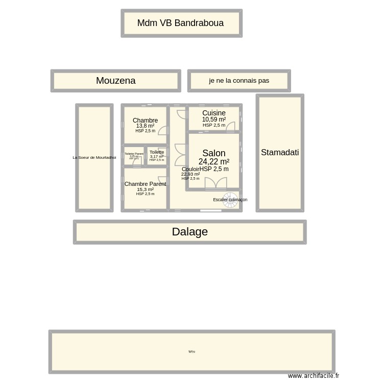 Mdm Vb. Plan de 14 pièces et 346 m2