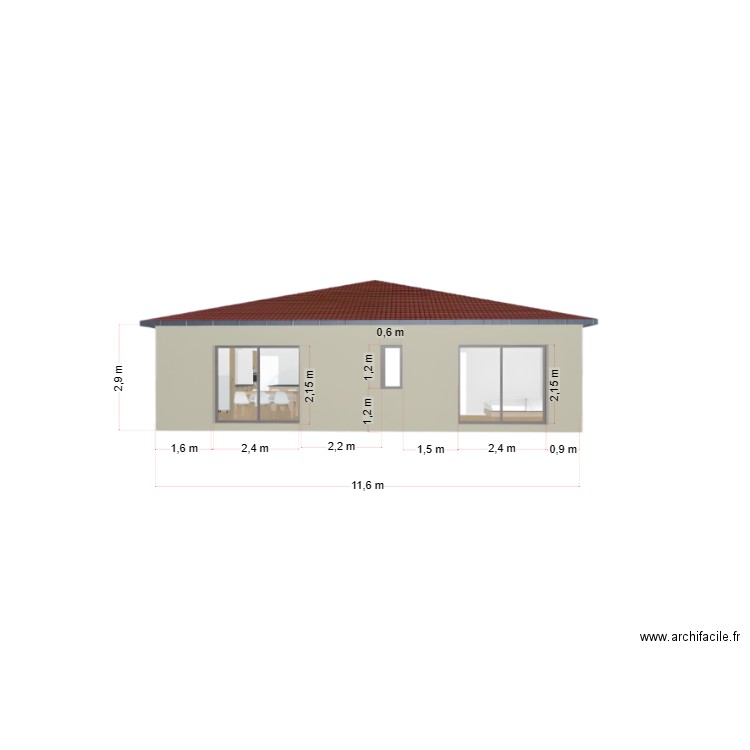 FACADE EST. Plan de 0 pièce et 0 m2