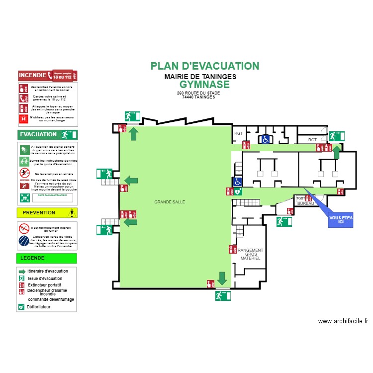 GYMNASE ENTREE PRINCIPALE. Plan de 0 pièce et 0 m2