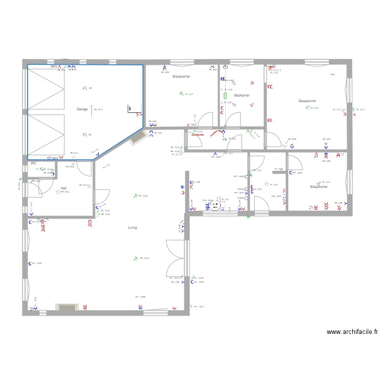 Loïc beneden elec kringen gewenst. Plan de 0 pièce et 0 m2