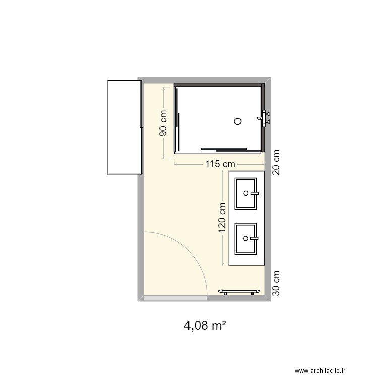 PROJET FINAL - LE DROGO. Plan de 1 pièce et 4 m2