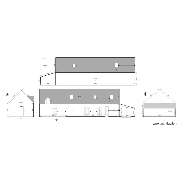 plan avant s&eacute;paration de la maison. Plan de 
