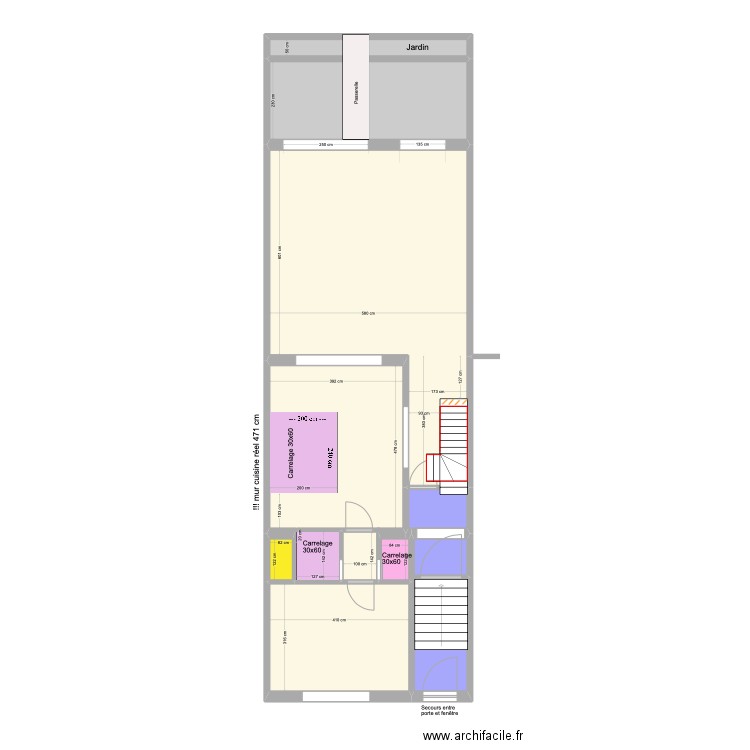 Construction Banning 21 Rez SOLS. Plan de 9 pièces et 103 m2