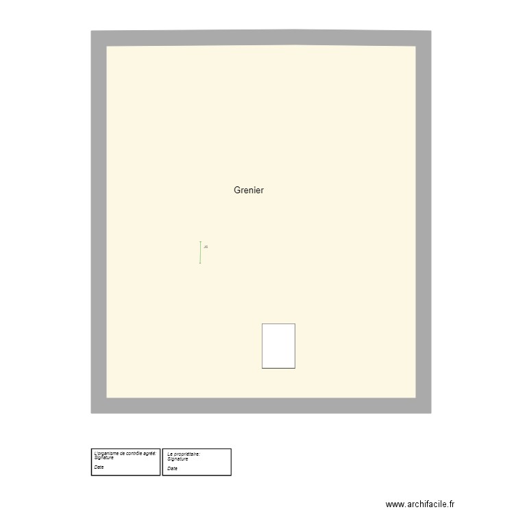 Implantation grenier. Plan de 0 pièce et 0 m2