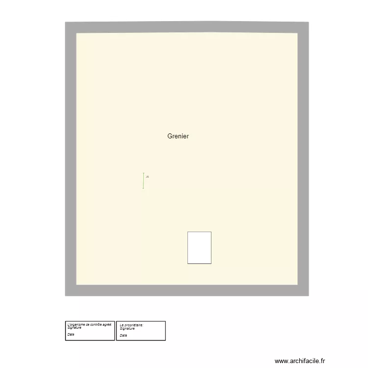 Implantation grenier. Plan de 