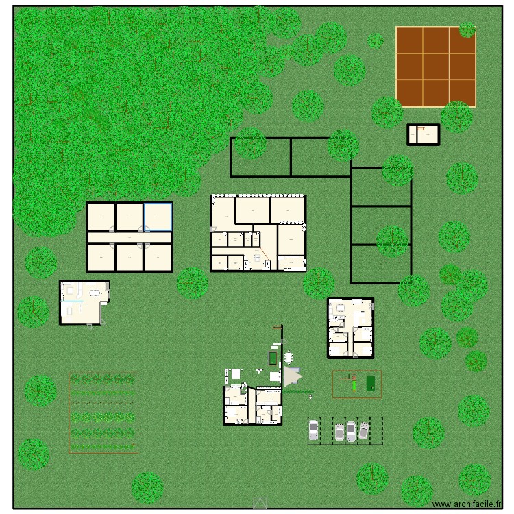 plan élevages. Plan de 41 pièces et 871 m2