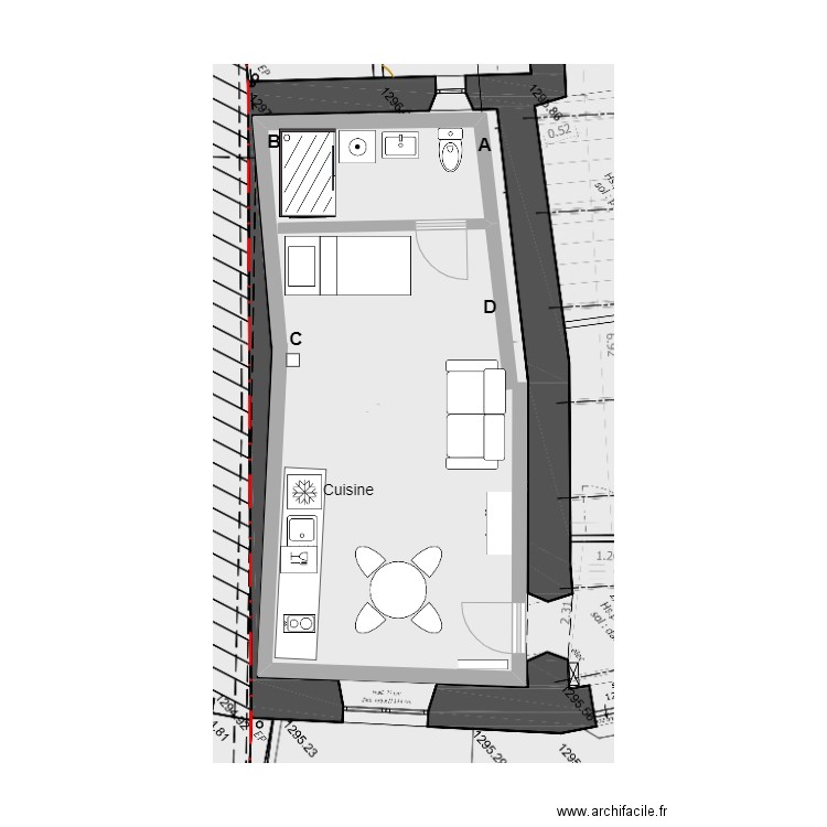 Studio - scénario 4 5. Plan de 0 pièce et 0 m2