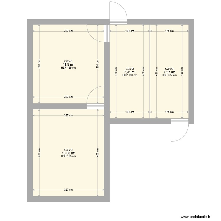 cave. Plan de 0 pièce et 0 m2